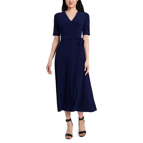 Women's Chaus V-Neck Faux-Wrap Midi Dress