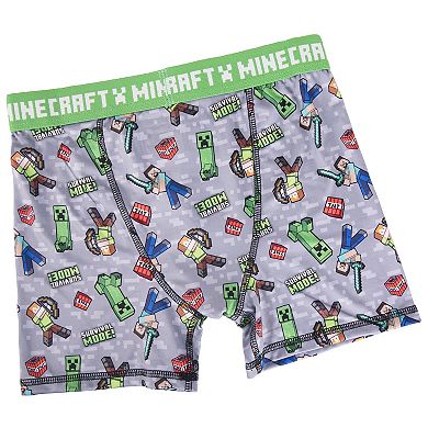 Boys 6-10 4-Pack Minecraft Boxer Briefs