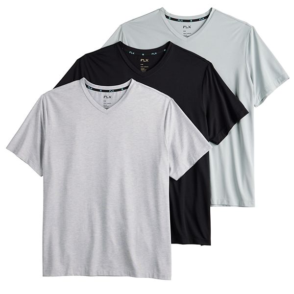 Big & Tall FLX 3-Pack Dynamic Comfort V-Neck Tee Set