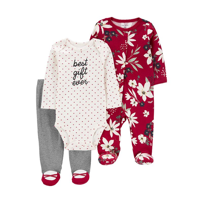 Baby Carters 3-Piece Best Gift Ever Bodysuit and Pants Set, Infant Gi