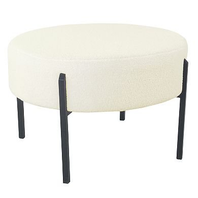HomePop Modern Sherpa Ottoman