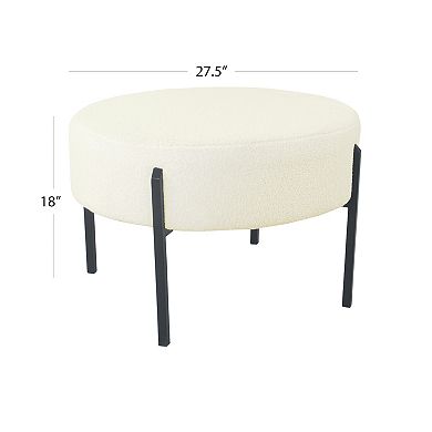 HomePop Modern Sherpa Ottoman