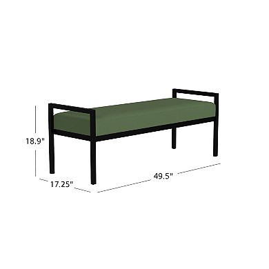 HomePop Modern Sherpa Bench