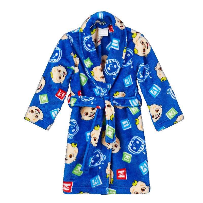 Cocomelon Shapes and Faces AOP Fleece Toddler Robe-Toddler 4T