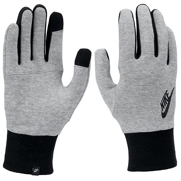 Men's Nike Club Fleece Touchscreen Gloves - Gray (X-LARGE)