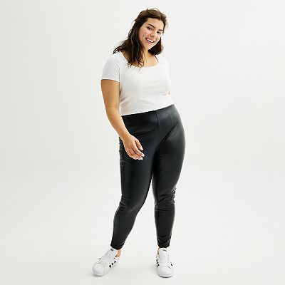 Juniors Plus Size SO High Rise Ponte Leggings