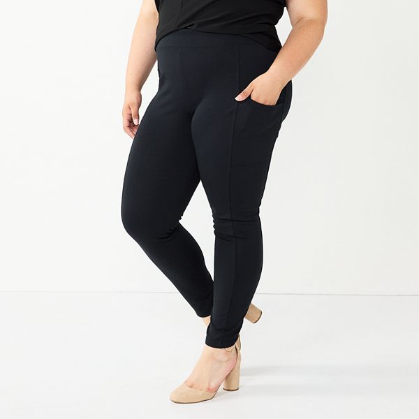 Juniors' Plus Size SO® High-Rise Ponte Leggings