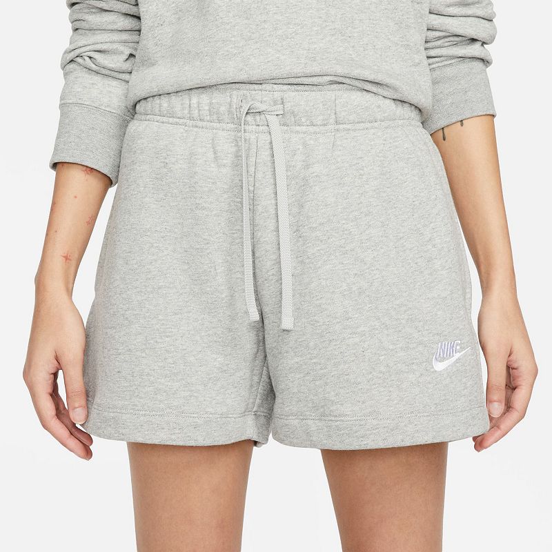 Women's Nike Sportswear Club Fleece Midrise Shorts, Size: XS, Gray Grey