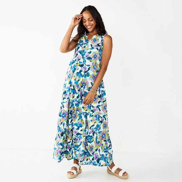 Petite Sonoma Goods For Life® Tiered Maxi Tank Dress