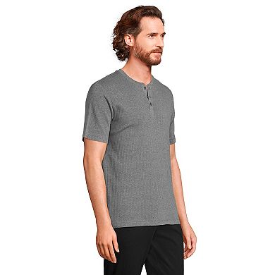 Big & Tall Lands' End Knit Rib Pajama Sleep Henley