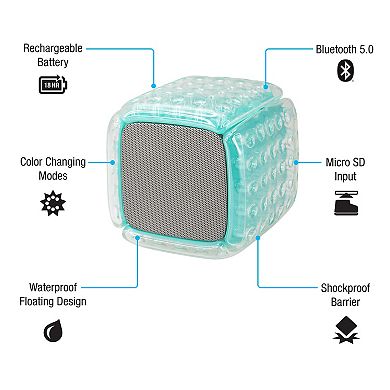 iLive Cushion Square Color Changing Bluetooth Speaker