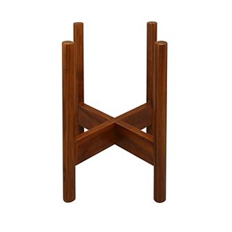 Casual Home Mahogany Finish Modern Plant Display Stand