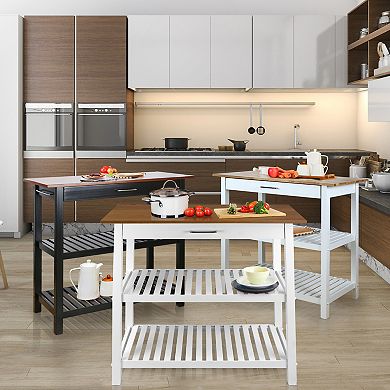 Casual Home Two Tone Kitchen Island