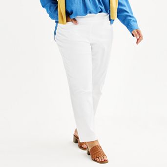 Plus Size Croft & Barrow® Effortless Stretch Pull-On Straight-Leg Pants