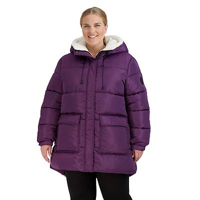 Juniors Plus Size madden girl Hooded Puffer Coat