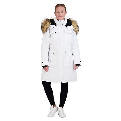 Juniors madden girl Faux Fur Hood Long Parka