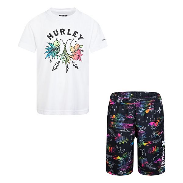 Boys 47 Hurley Doodle Isle Top & Shorts Swim Set