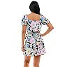 Juniors' Lily Rose Balloon Sleeve Faux Wrap Dress