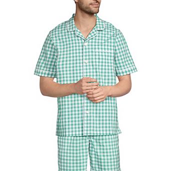 Men's Lands' End Poplin Pajama Shirt