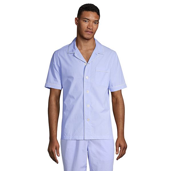 Men's Lands' End Poplin Pajama Shirt