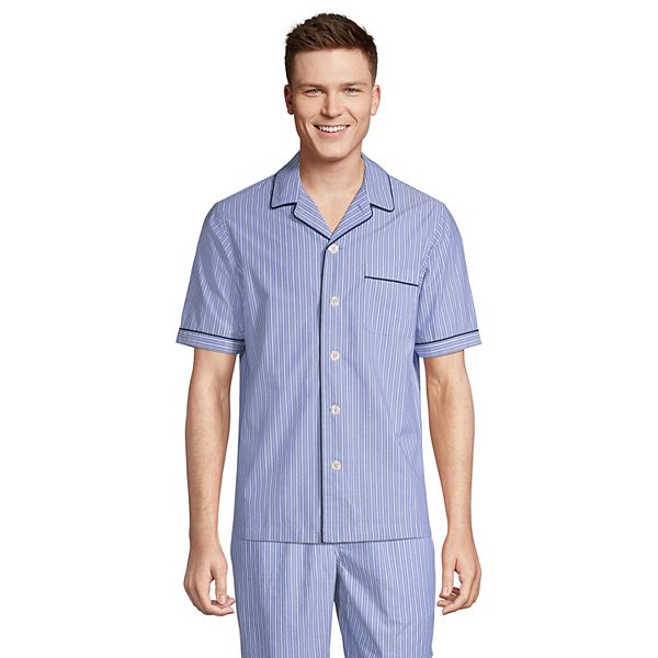 Men's Lands' End Poplin Pajama Shirt