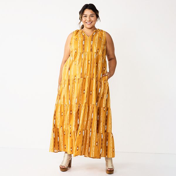 Best Cheap Plus Size Sonoma Goods For Life® Tiered Maxi Dress