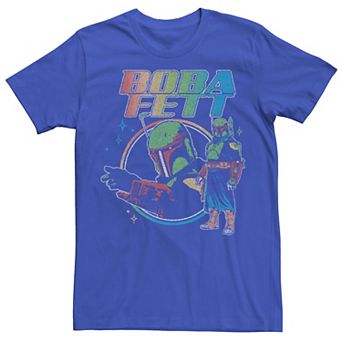 Men's Star Wars Boba Fett Bright Boba Rainbow Tee