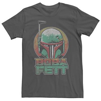 Men's Star Wars Boba Fett Helmet Circle Head Shot Tee