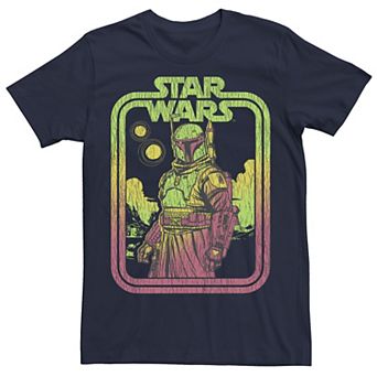 Men's Star Wars Boba Fett Retro Boxed Portrait Tee