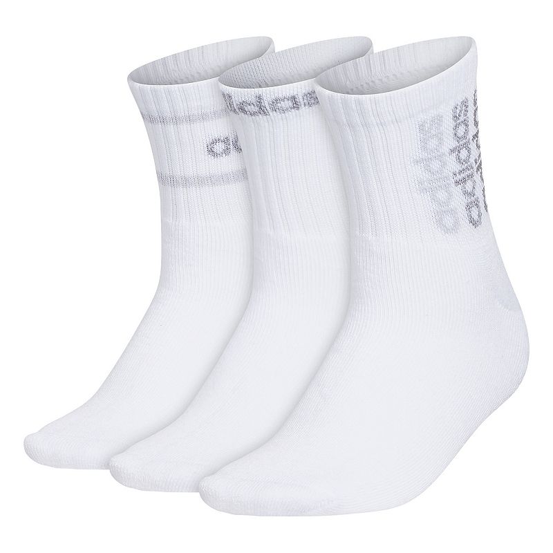 Womens adidas 3-Pack High Quarter Athletic Socks, Size: 5-10, White