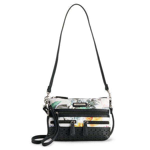 Stone Co. Floral Leather Convertible Crossbody Bag