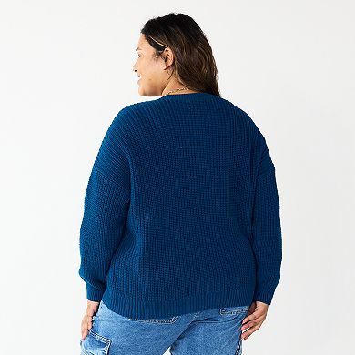 Plus Size Sonoma Goods For Life® Drop Shoulder Sweater