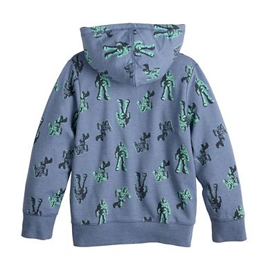 Boys 4-12 Disney / Pixar Buzz Lightyear Allover Print French Terry Full Zip Hoodie by Jumping Beans®