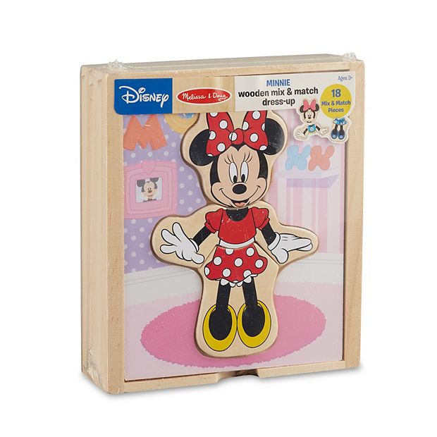 Melissa & Doug - Minnie Mouse Wooden Mix & Match Dress-Up Play Set
