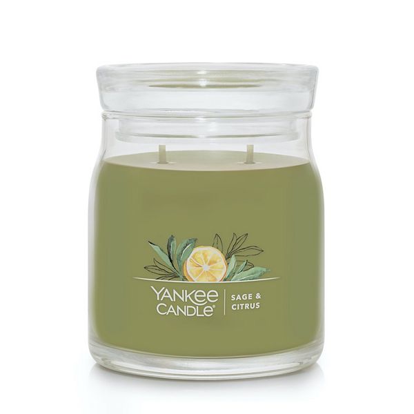 Yankee Candle Sage & Citrus 13oz. Signature Medium Candle Jar