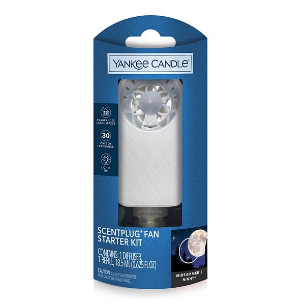 Yankee Candle ScentPlug Fan & Midsummer's Night Refill Starter 2piece Set