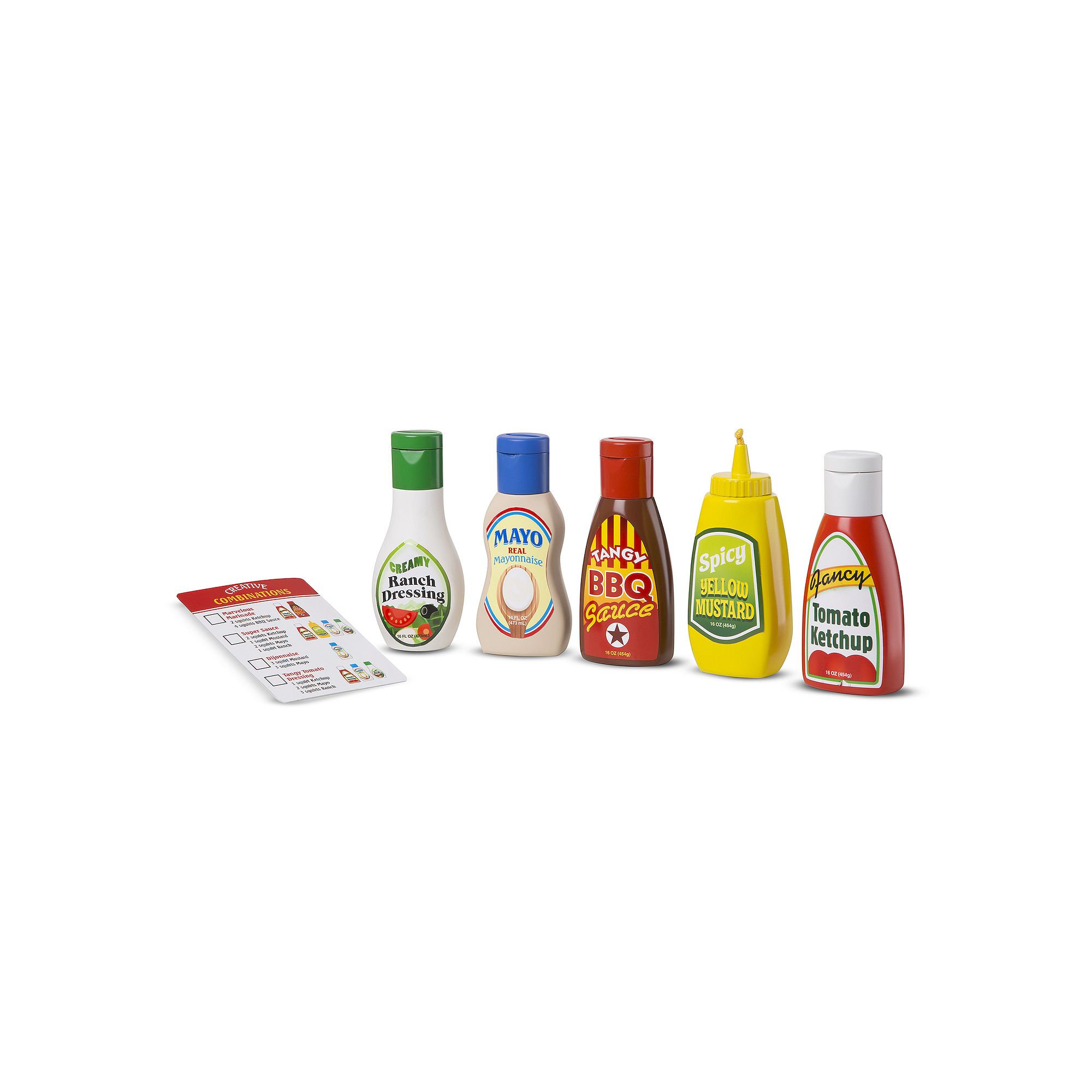 Melissa & Doug Favorite Condiments Play Food Toys, Color