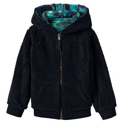 Kids 2 20 Lands End Reversible Sherpa Fleece Hoodie