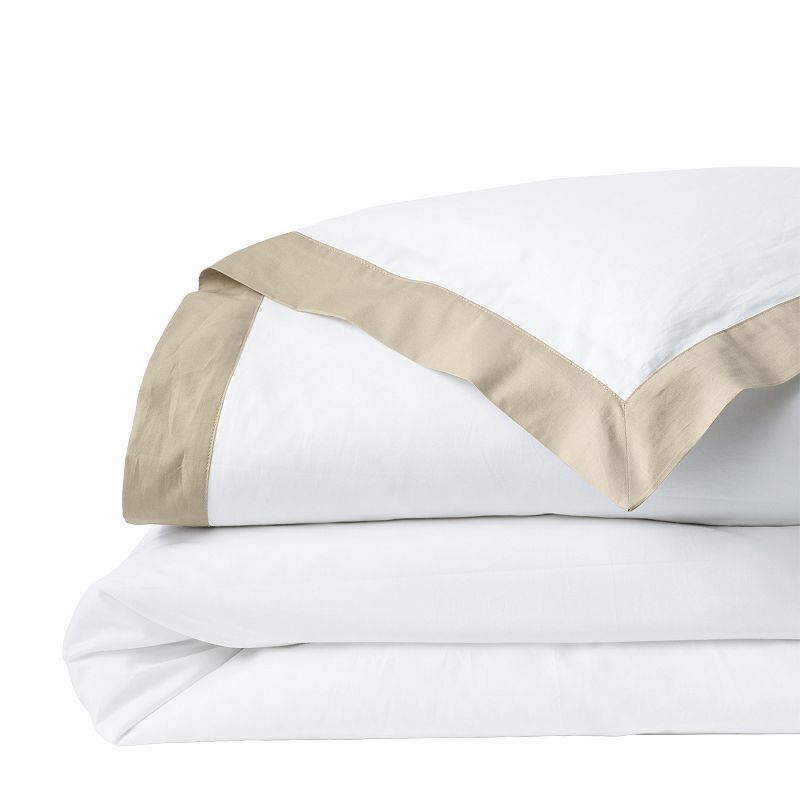 Lands End 300 Thread Count Supima Cotton Percale Duvet Cover or Sham, Whit
