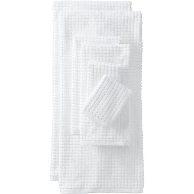 Lands' End Supima Cotton Waffle Bath Towel, Bath Sheet, Hand Towel or Washcloth