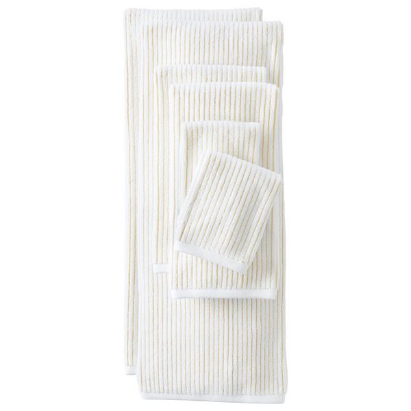 Lands' End Supima Cotton Textured Stripe 6piece Towel Set