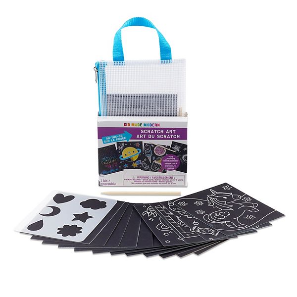 Kid Made Modern On-The-Go Scratch Art Kit