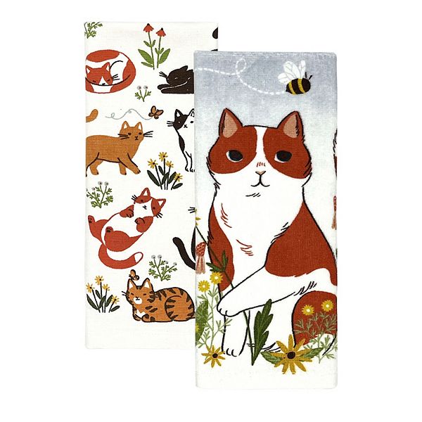 Celebrate Together™ Fall Cat Kitchen Towel 2pk.
