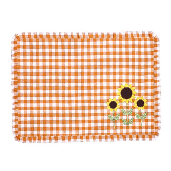Celebrate Together™ Fall Gingham Sunflower Placemat