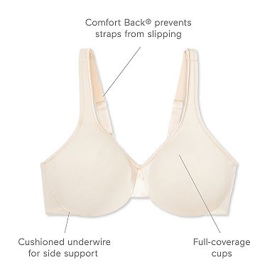 Warners Signature Support Cushioned Underwire for Support and Comfort Underwire Unlined Full-Coverage Bra 35002A