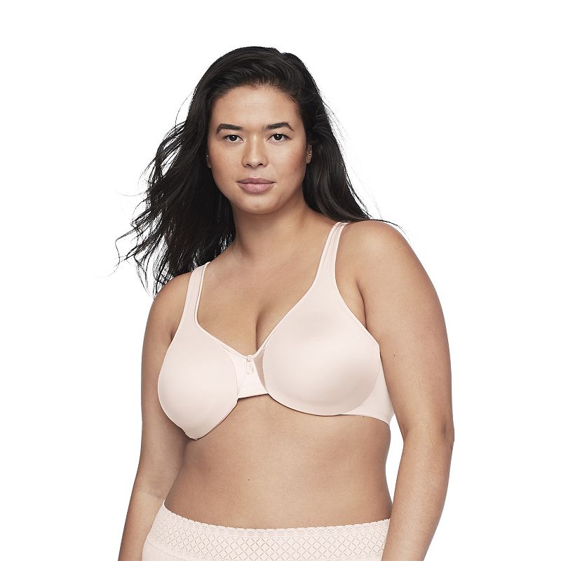 Warners Signature Support Cushioned Underwire Unlined Full-Coverage Bra 35002A, Women's, Size: 38 D, Rosewater