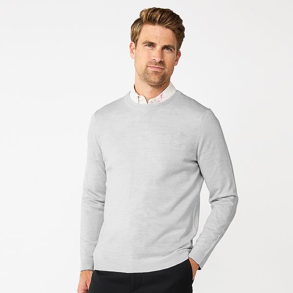 Men's Apt. 9® Merino Wool Blend Sweater - Cloud Morning (M)
