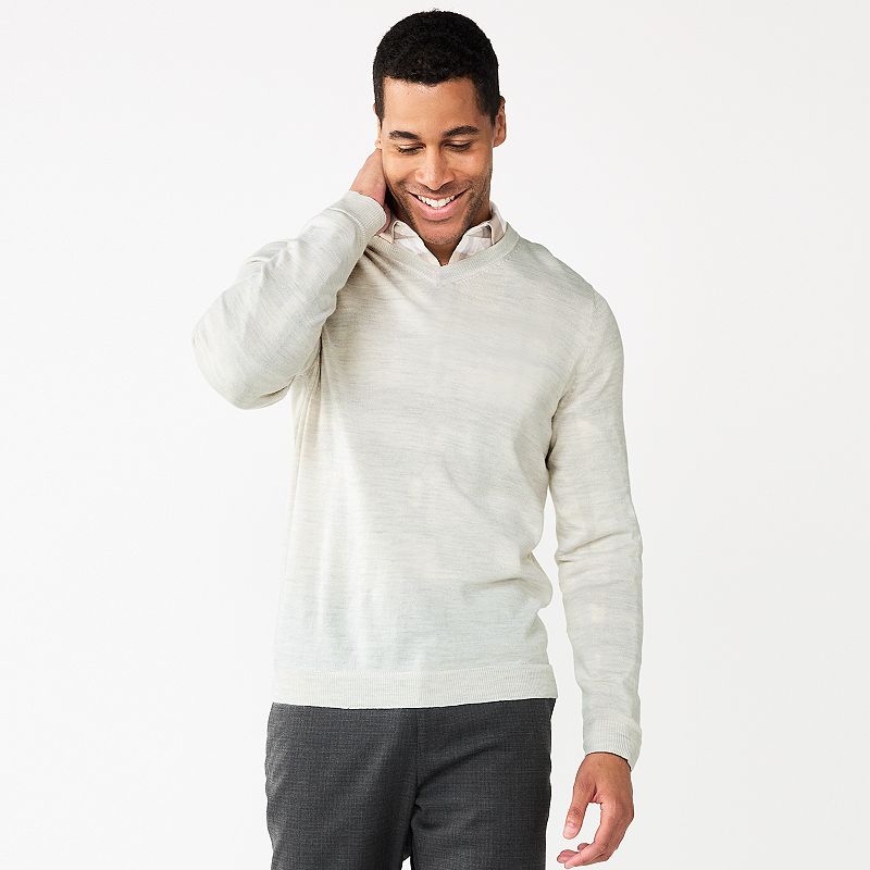 46902985 Mens Apt. 9 Merino Blend V-Neck Sweater, Size: Med sku 46902985