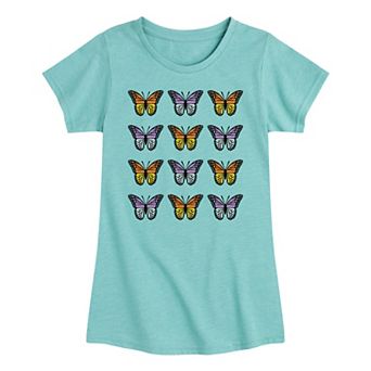 Girls 4-16 Stacked Butterflies Graphic Tee