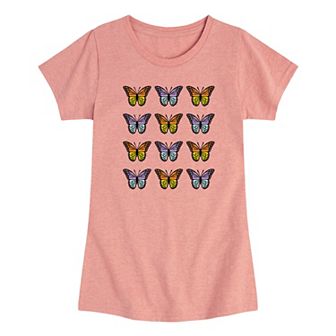 Girls 4-16 Stacked Butterflies Graphic Tee
